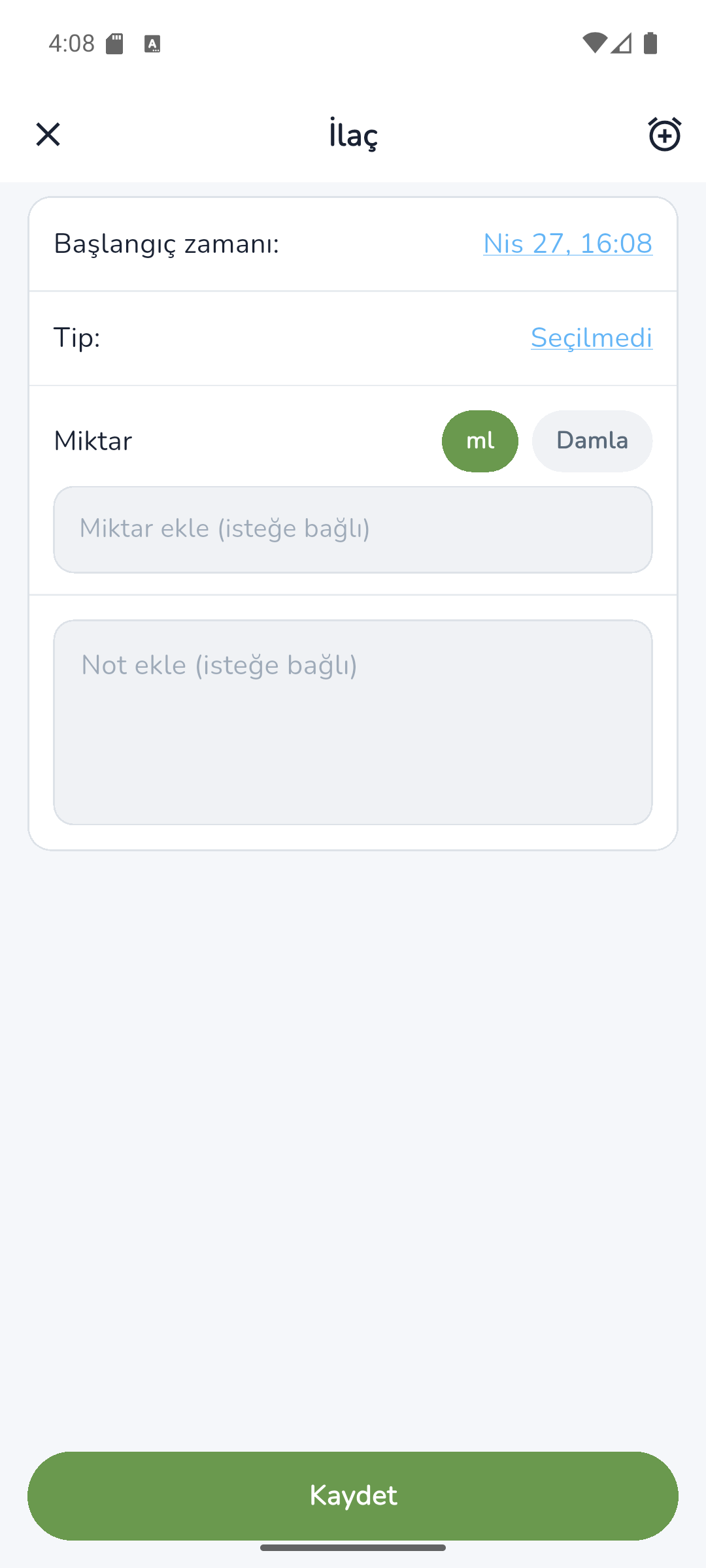 Ebeveyn uygulaması ilaç takip özet ekranı