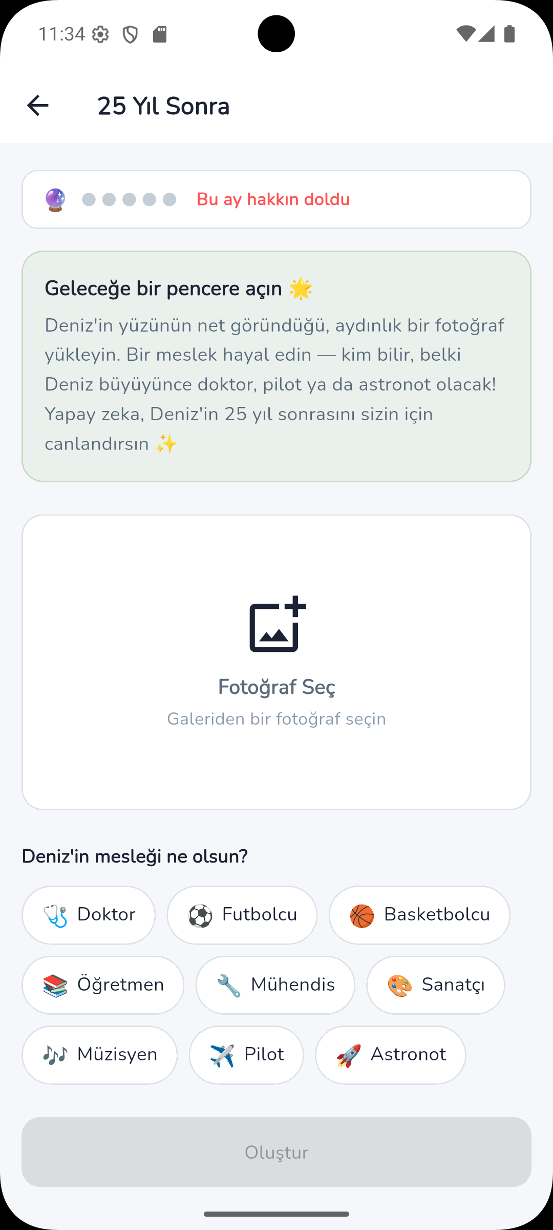 Bebeğin 25 yıl sonraki görünümü