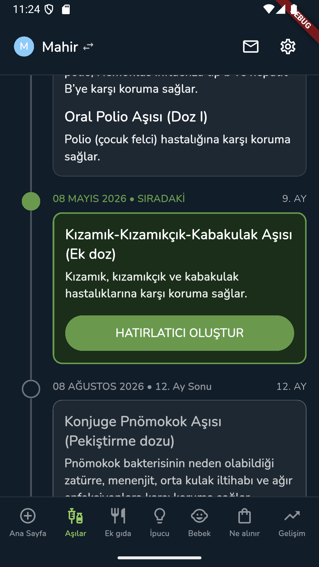 Aşı Takvimi